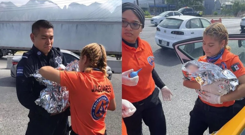 Una historia de humanidad: Policías de Santa Catarina brindan apoyo a madre que da a luz en un taxi