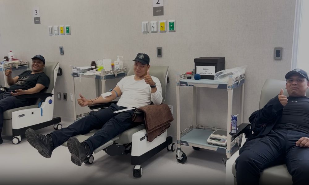 Policías de Guadalupe participan en donación de sangre